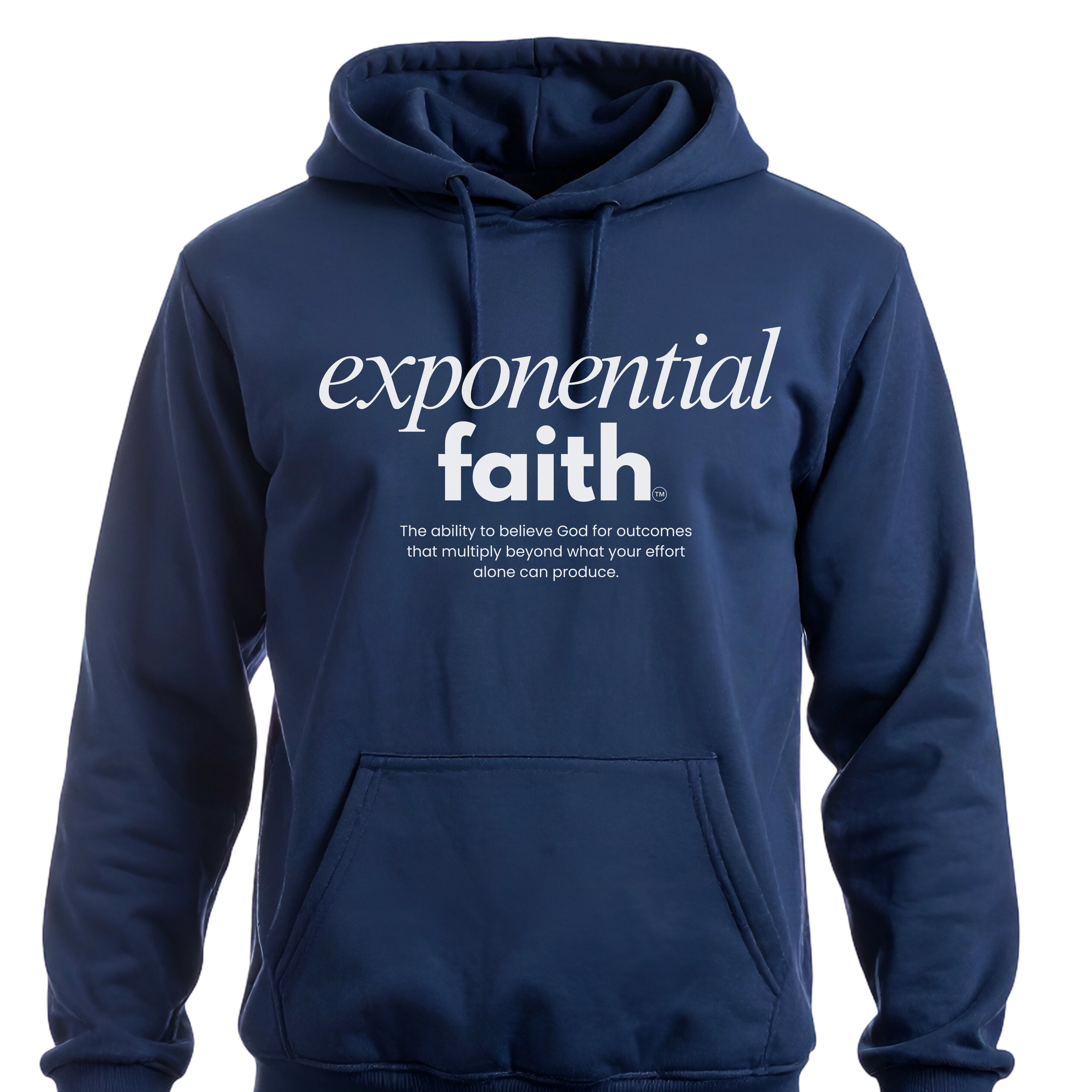 Exponential Faith Hoodie — BLACK & NAVY BLUE