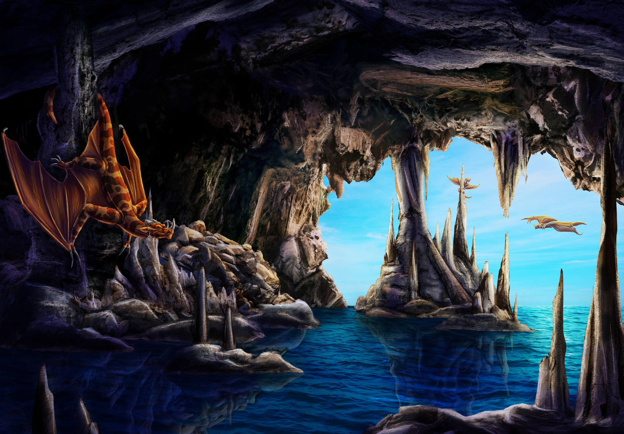 Photobash Cave Environment
