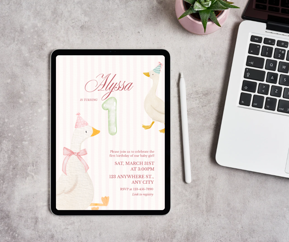 Goose Birthday Invitation