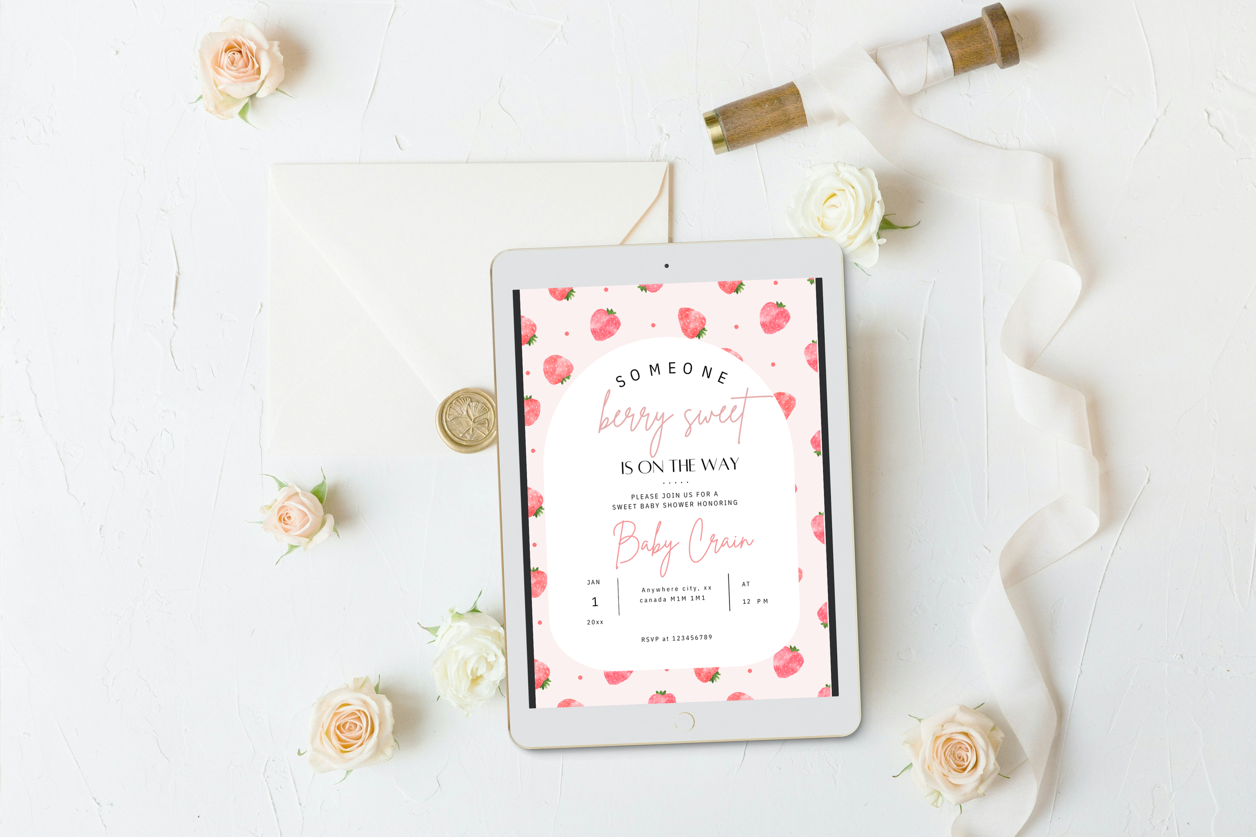 Berry Sweet Baby Shower Invitation