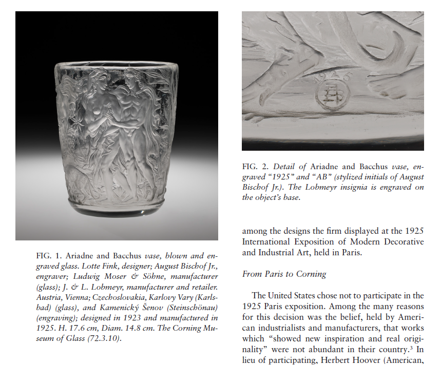 “The Surprising History of the Ariadne and Bacchus Vase in The Corning Museum of Glass,”