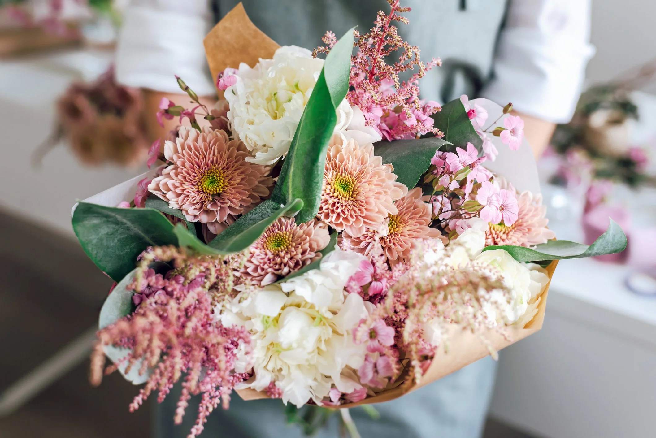 "Garden style bridal bouquet Raleigh North Carolina"