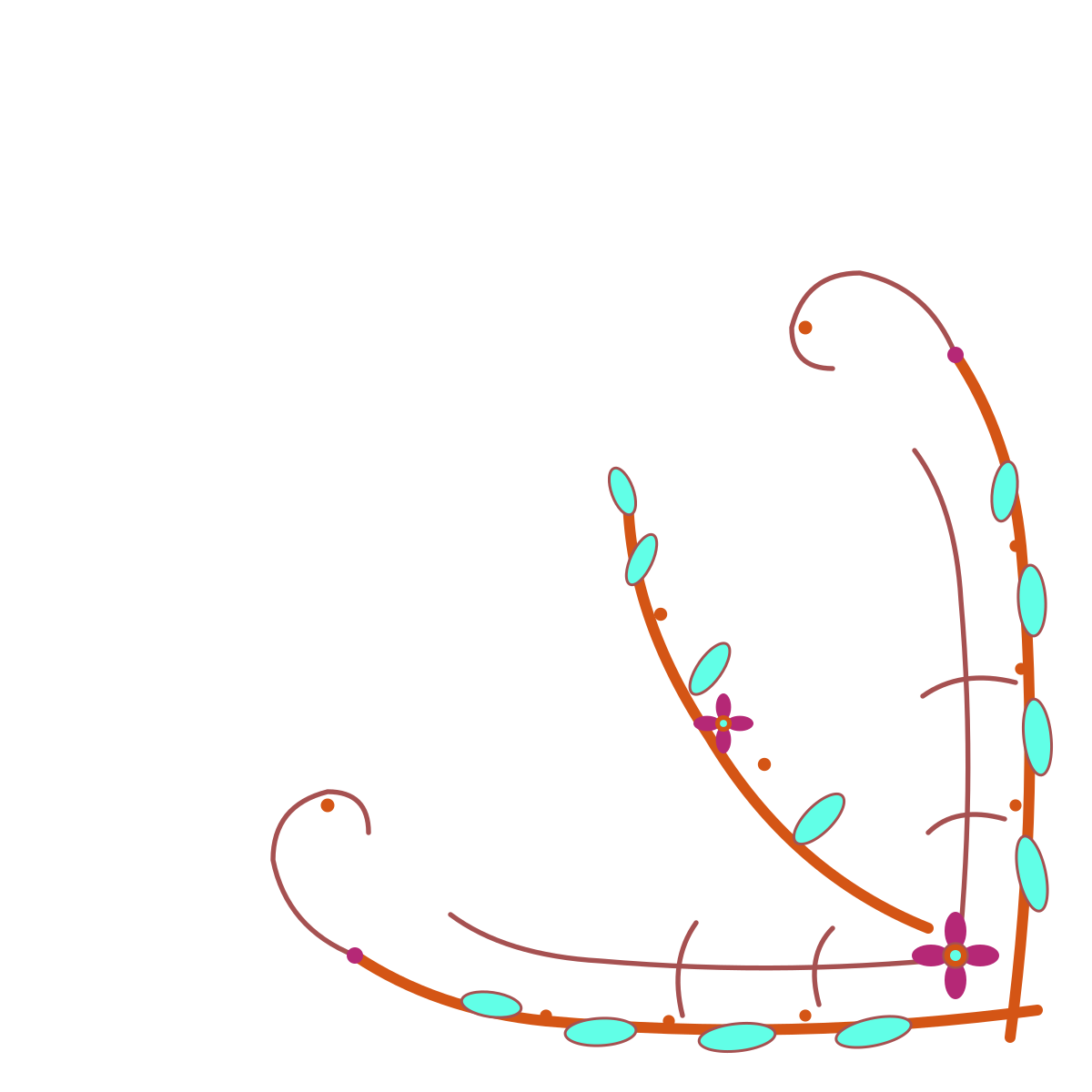 Diagram of a flower with labeled parts, including the stamen, pistil, petals, and ovary.