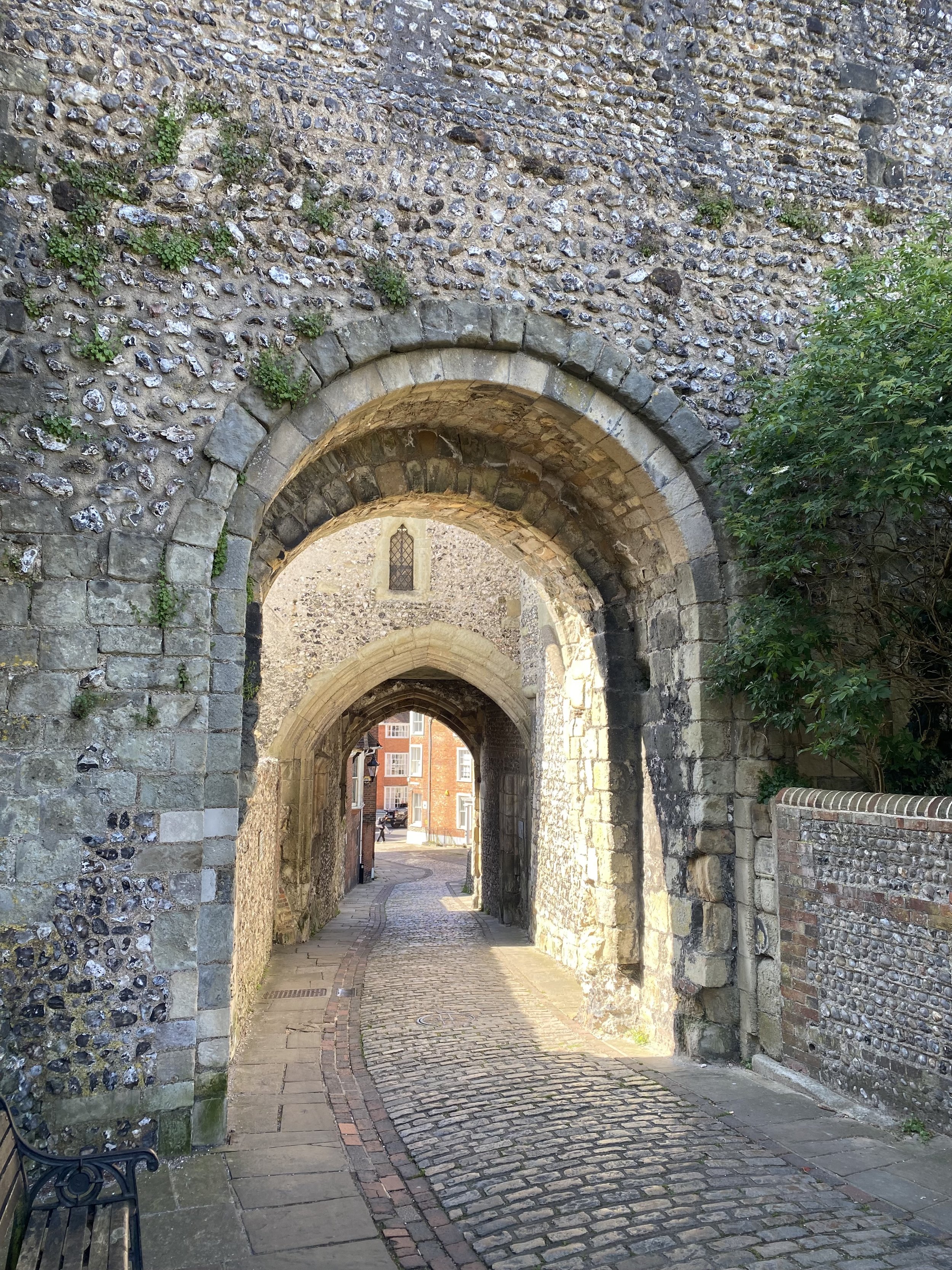 The entrance to the Barbican Gate at Lewes castle