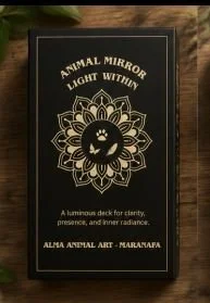 Animal Mirror Light Within deck from Alma Animal Art featuring symbolic animal artwork.