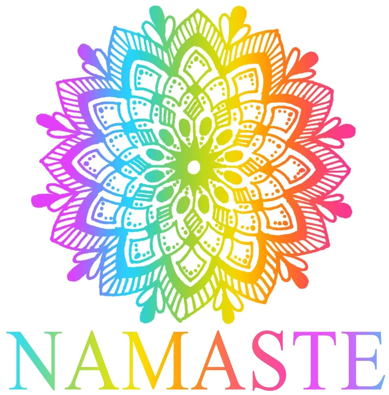 A colorful mandala with rainbow gradient colors was designed by me with every good intention in my soul