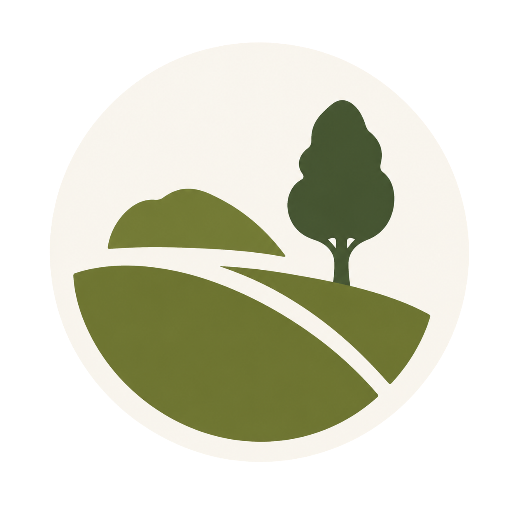 Illustration of a white paper plate with green leaves and herbs.