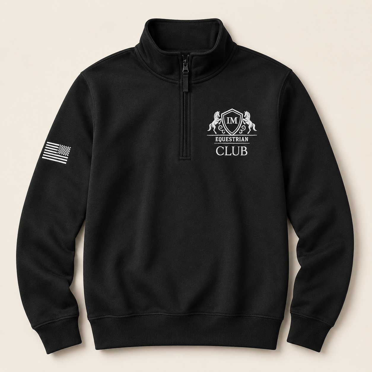 IM Fearless Unisex Embroidered Quarter-Zip Pullover