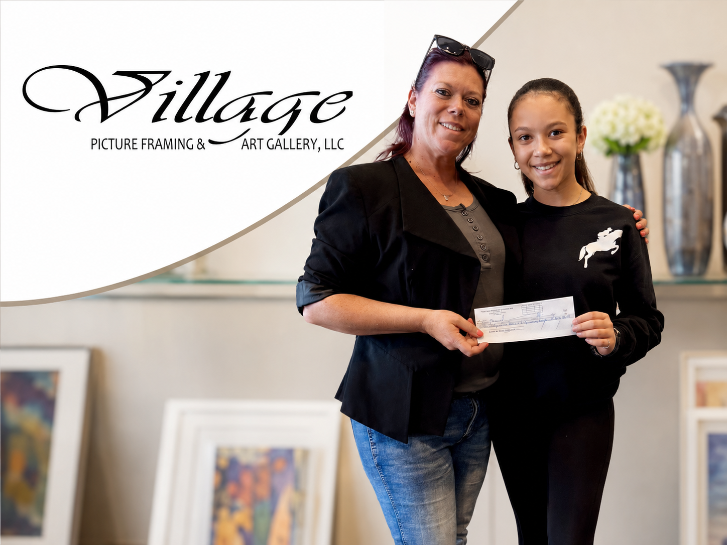 Village Framing and Art Gallery supports Isabella Murray and IM Equestrian Club through an equestrian sponsorship.