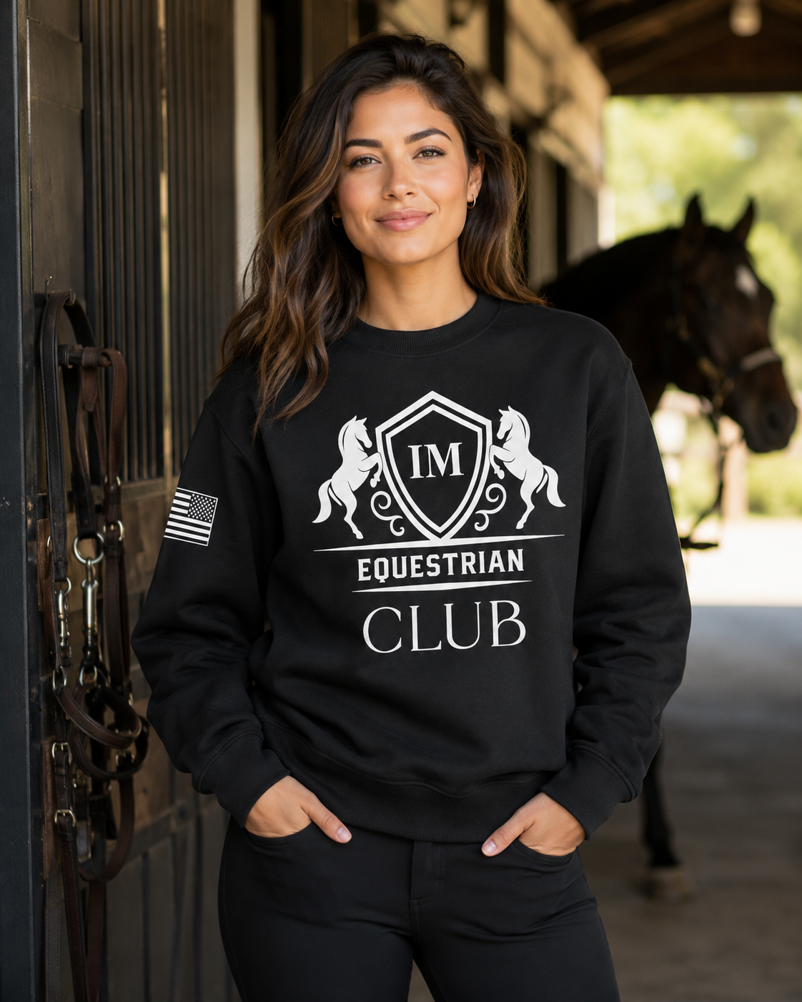 Woman in screen printed heavyweight sweatshirt.png