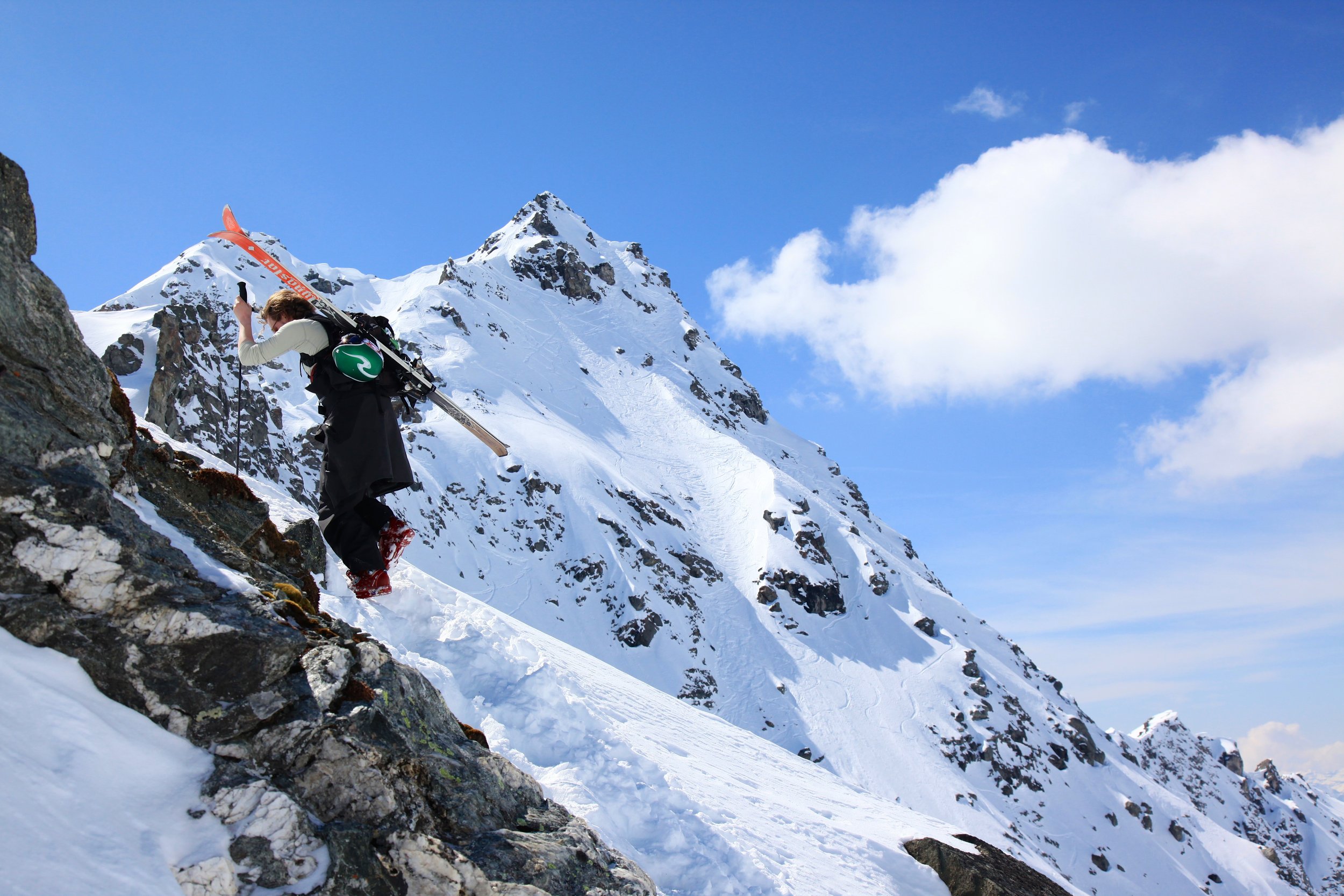 kier bootpacking to the Bec des Rosses, Mont Fort, Verbier Switzerland