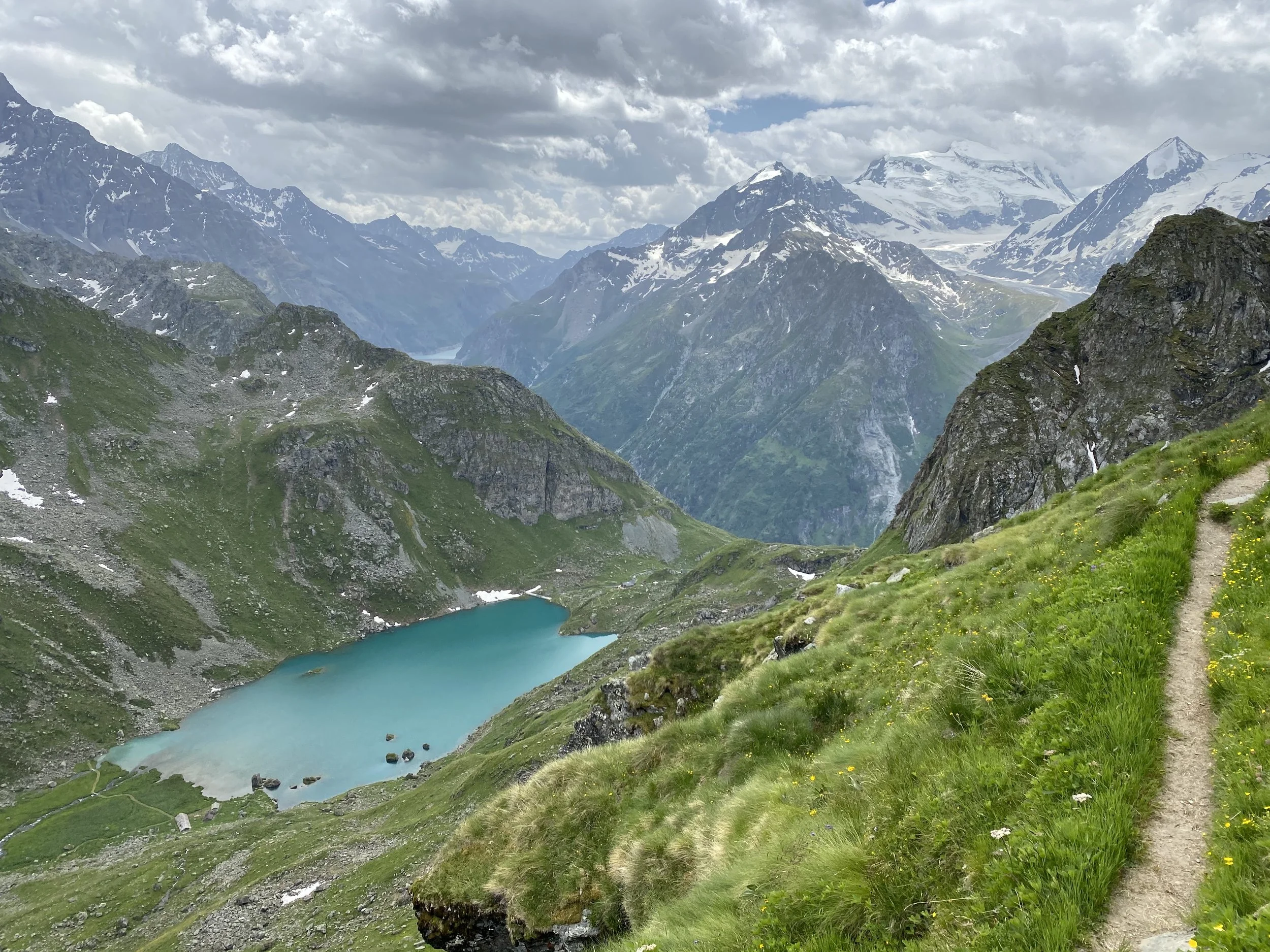 Hiking trail to Lac Louvie near Verbier, Switzerland