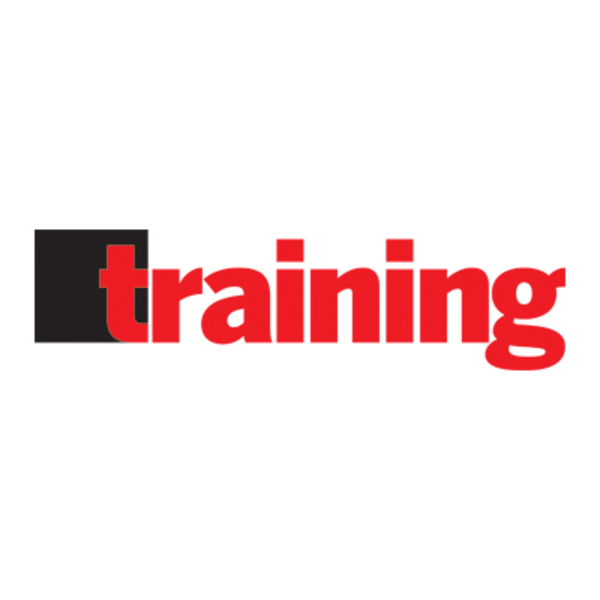 The word "training" in bold red letters with a black square behind the letter 't'.
