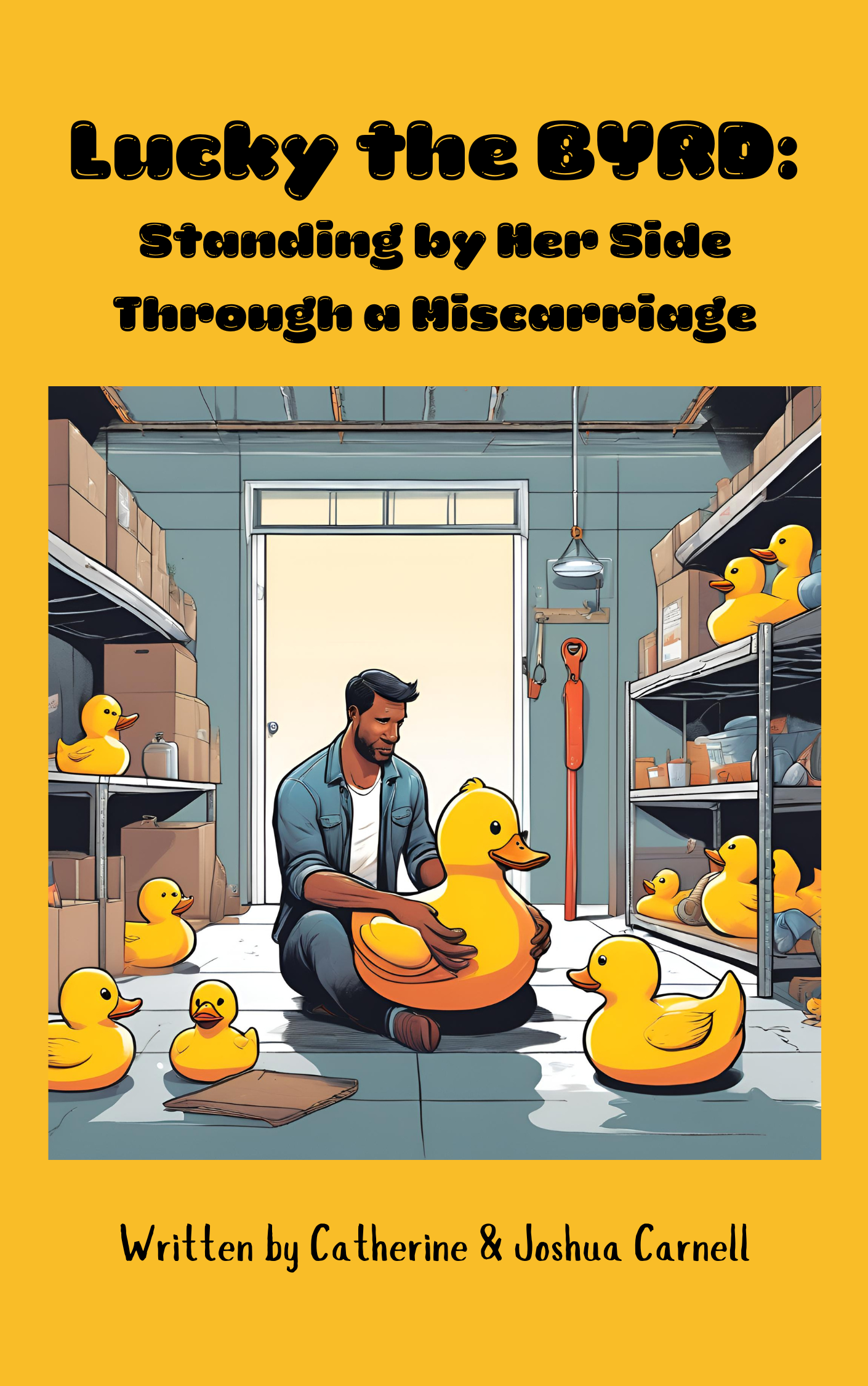 Lucky the BYRD: Standing By Her Side Through a Miscarriage book cover, a short guide supporting partners through miscarriage