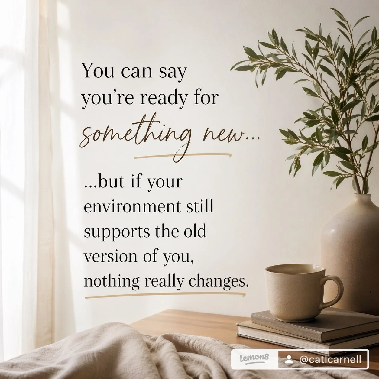My thoughts as I declutter for our move to Okinawa&hellip;
Your environment is either helping you evolve&hellip;
or keeping you exactly where you are. #IntentionalLiving #MindsetShift #LettingGo #PersonalGrowth #DailyShift
