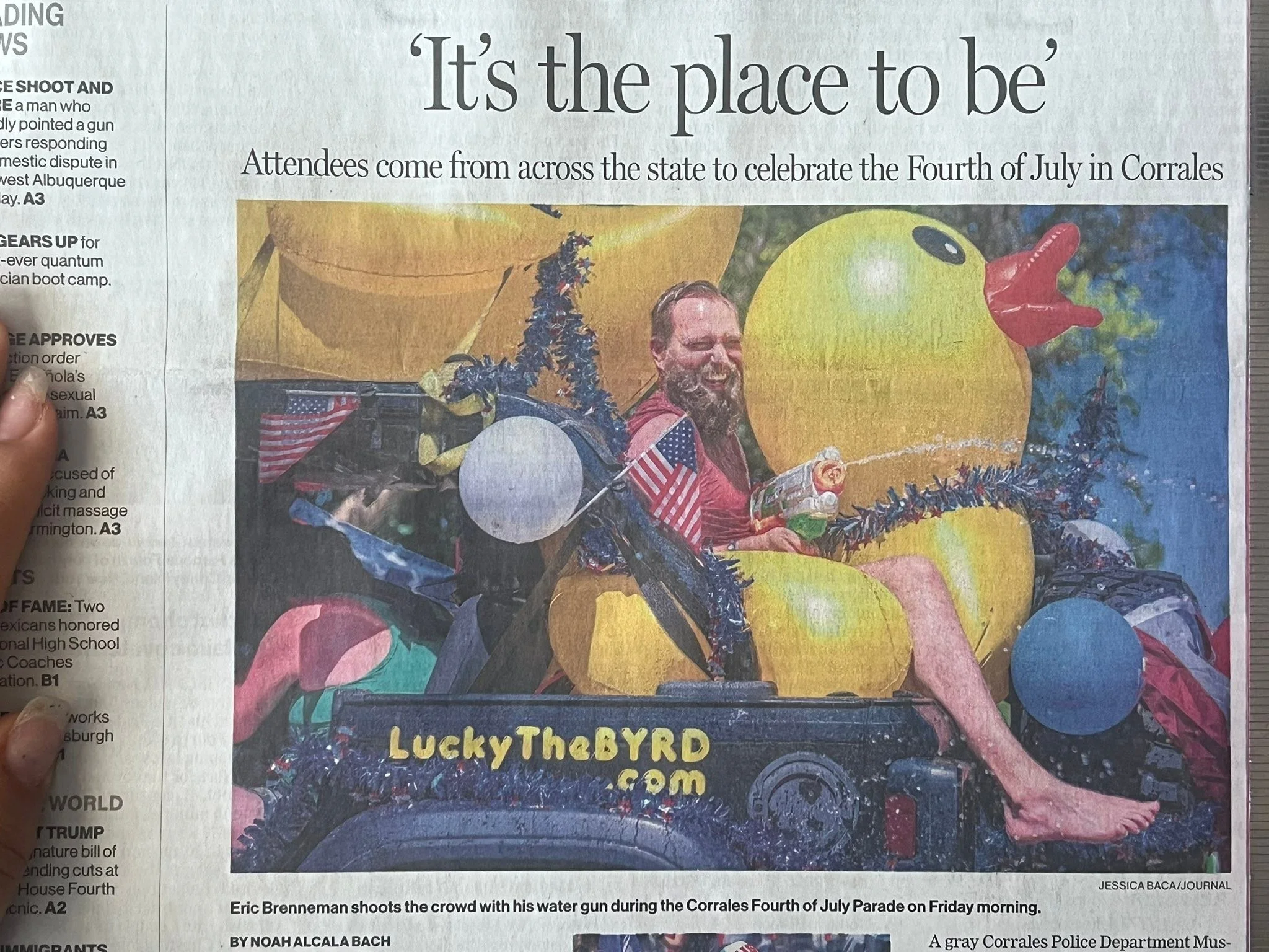 My jeep is front and center on the Albuquerque journal!!! Woohoo!!!!