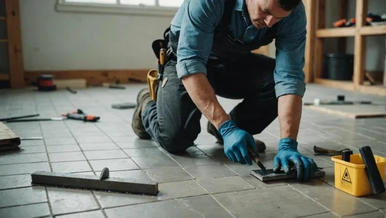 Pose de carrelage intérieur