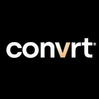 Convr branding logo on black background