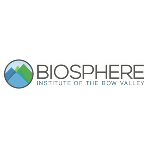 Logo of BIOSPHERE Institute of the Bow Valley with a mountain and sky icon.