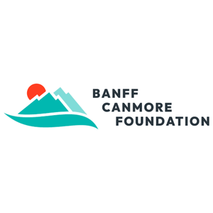 Banff Canmore Foundation logo with stylized mountains, a rising sun, and a flowing river.