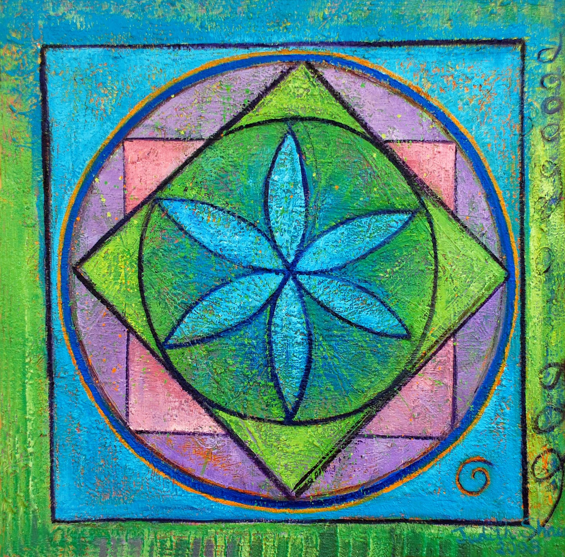 Blue Flower Mandala
