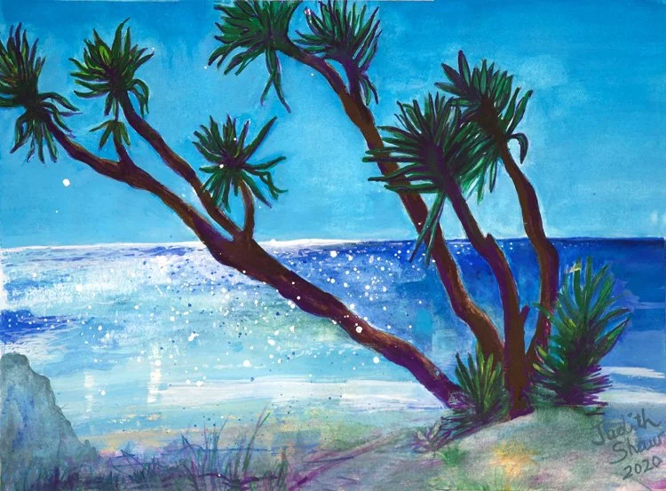 In this painting, artist Judith Shaw explores the play of light on water during a visit to the Sea of Cortez in Mexico.