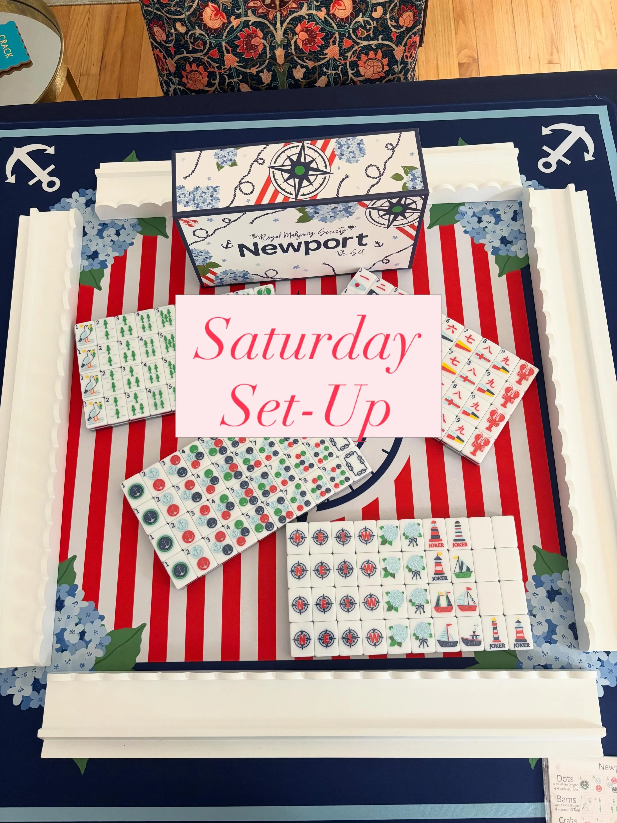 Those of you that know me, know that Newport is my happy place. It&rsquo;s our second home. My husband and I have been going every summer for over 20 years. So to have a piece of Newport with us at home is comforting! These tiles by The Royal Mahjong