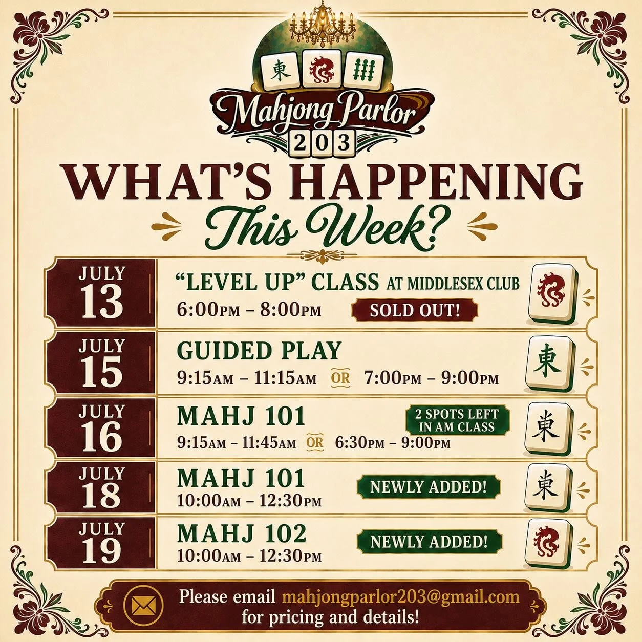 Check out what&rsquo;s coming up this week!
