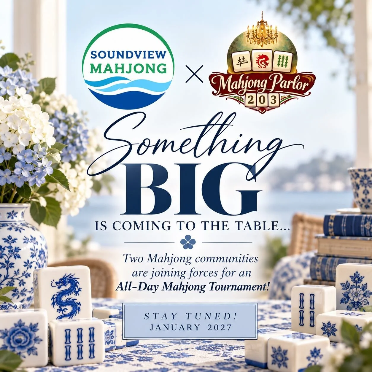 I know it&rsquo;s only October but I cannot contain my excitement for this! So lucky to be joining forces with my mentor, Mary. Stay tuned for details. It&rsquo;s going to be epic! @soundview_mahjong
