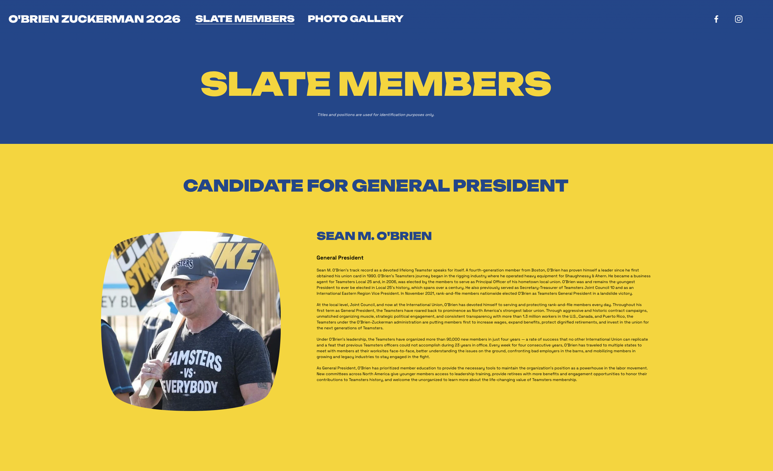 Teamsters OZ2026 Slate