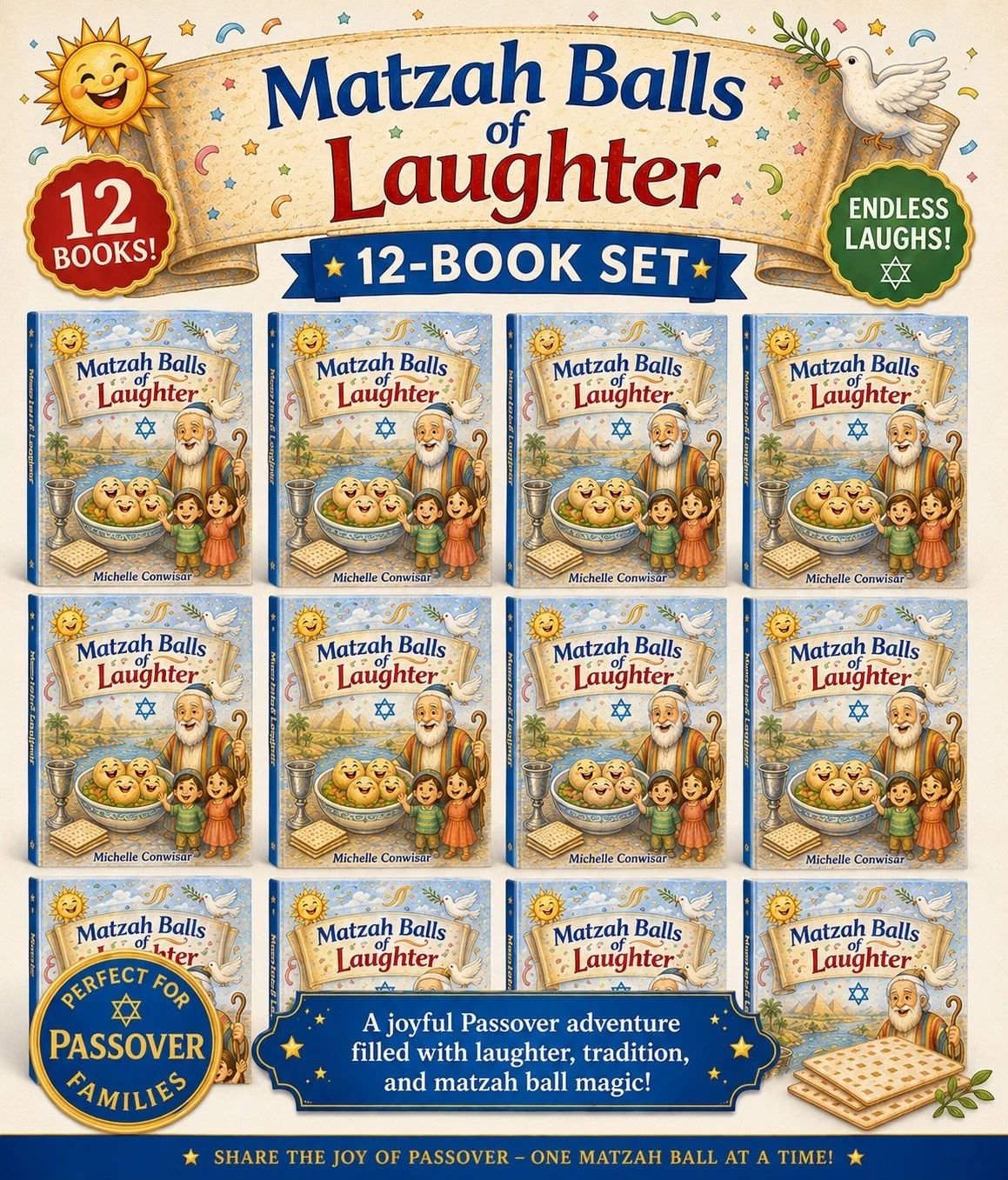 Matzah Balls of Laughter; set of 12 soft cover books