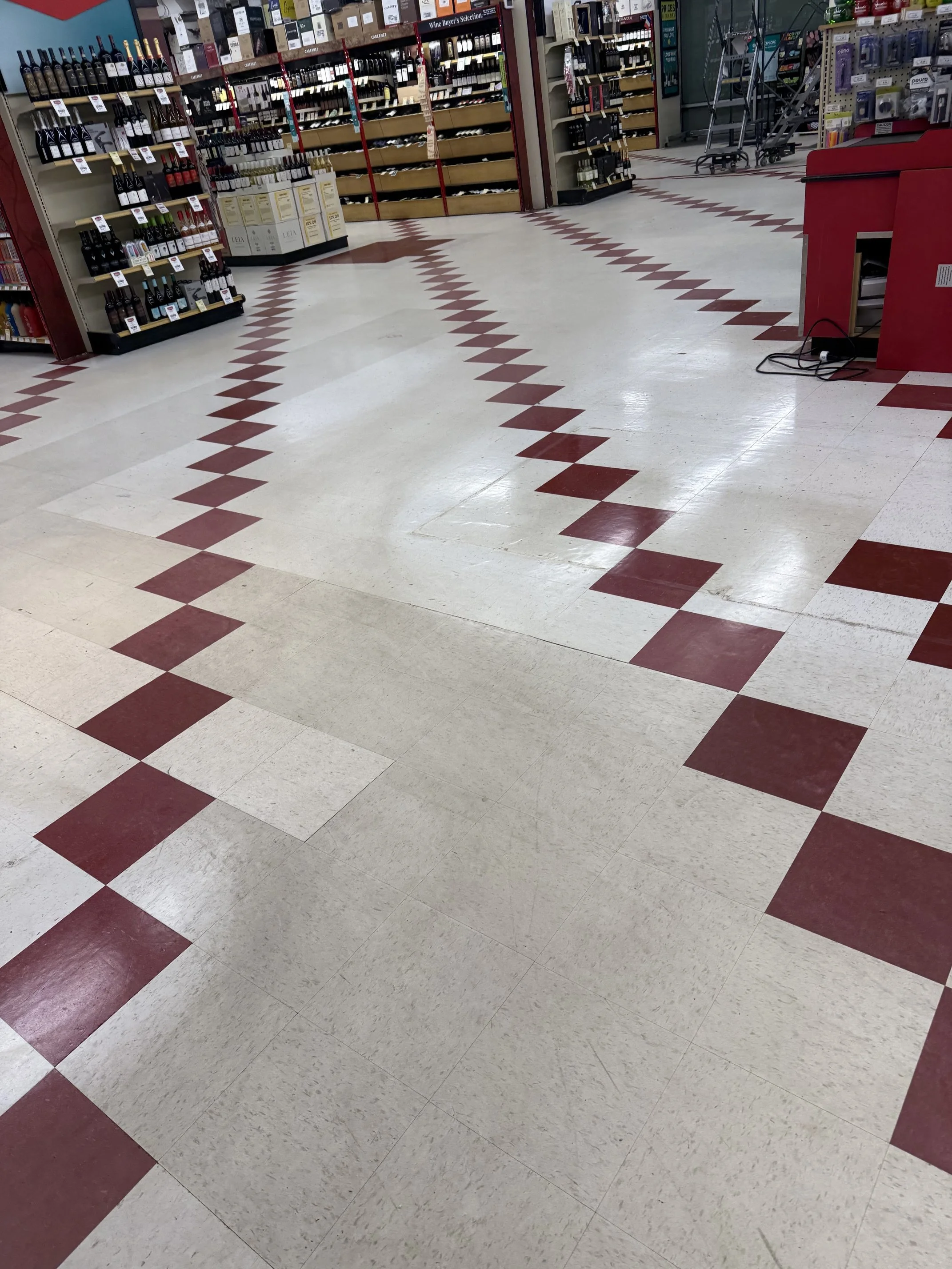 Strip and wax professionally cleaned commercial space