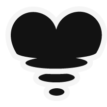 Symbole de fumée en forme de nuage noir