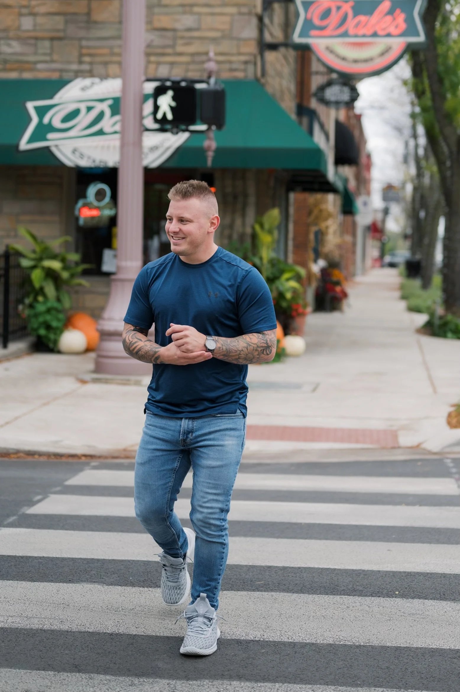 pete schlegel loan officer walking in uptown maumee