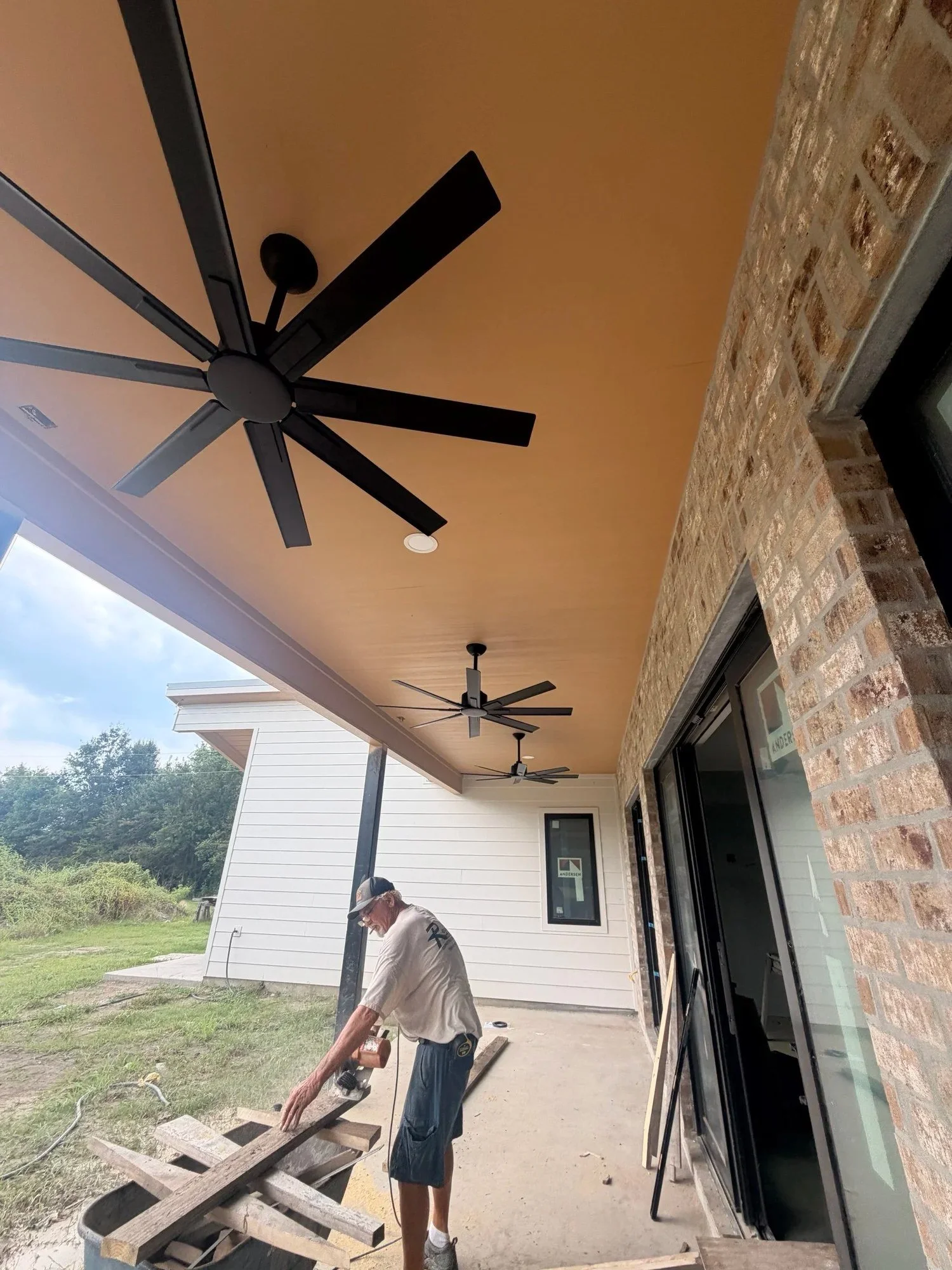 Porch ceiling fans and lighting install by Tony James Electrical