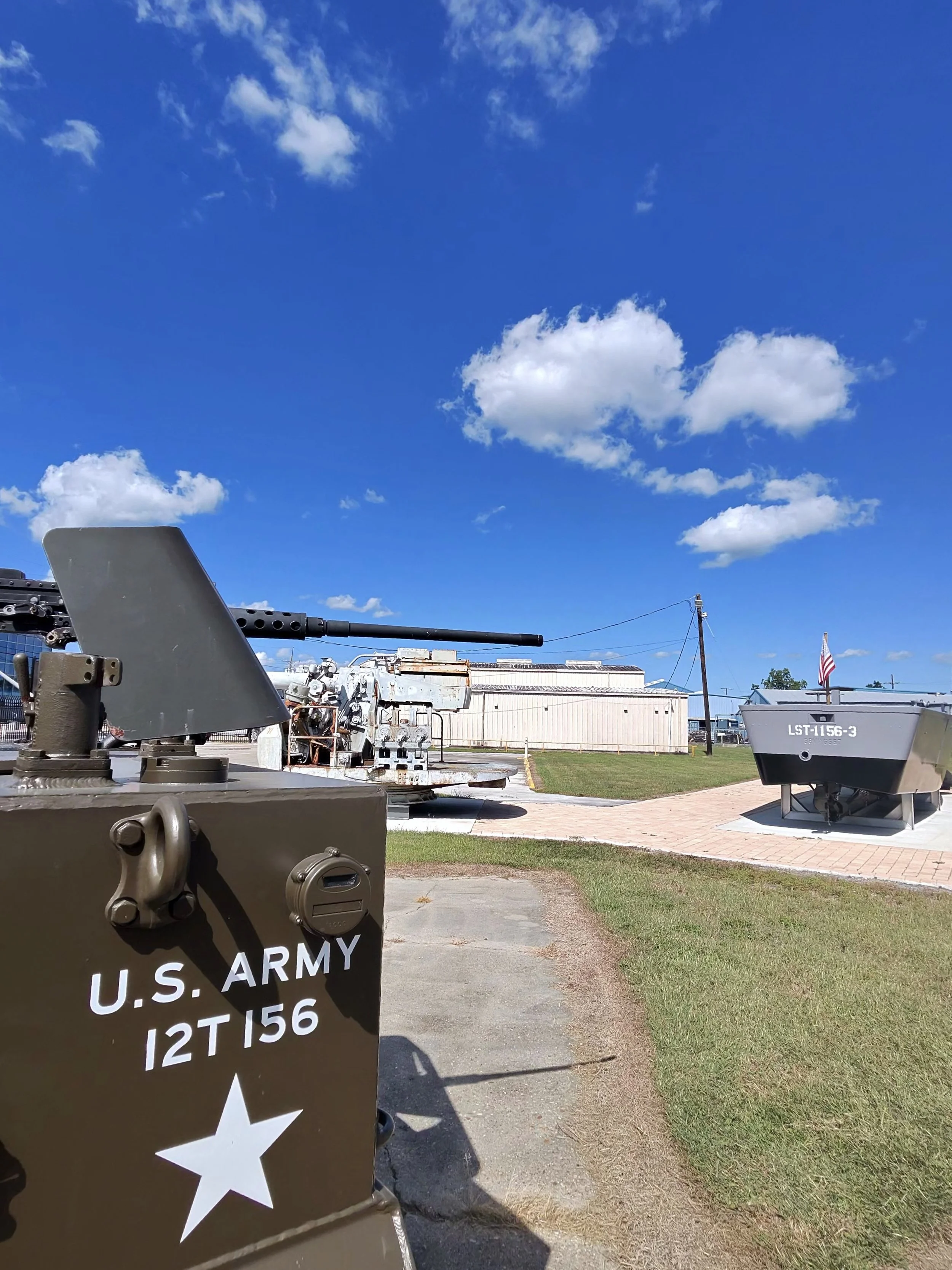 U.S. Army vehicle display at the Regional Military Museum in Houma