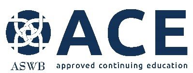 ACE logo with a stylized globe and the text 'ASWB approved continuing education'