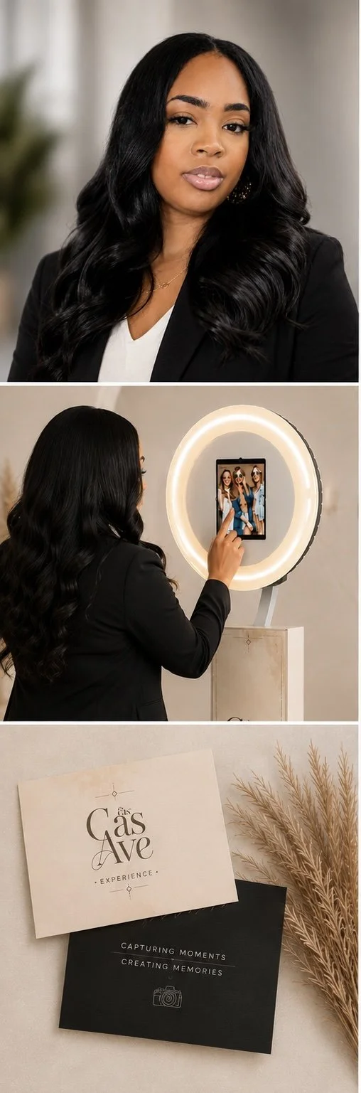 Founder of Cas Ave Experience, luxury photo booth rental company serving Chicago weddings, corporate events brand activations, and private celebrations