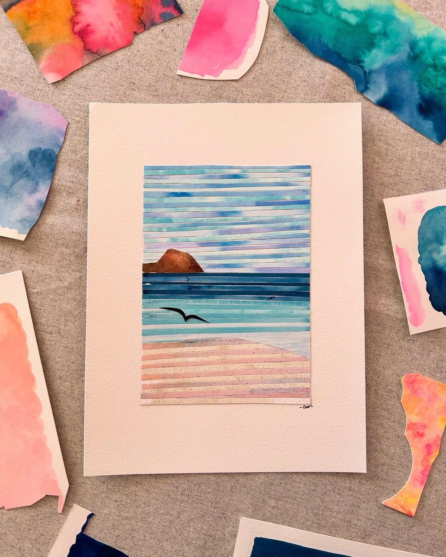 acuarela inspirada en la playa.JPG