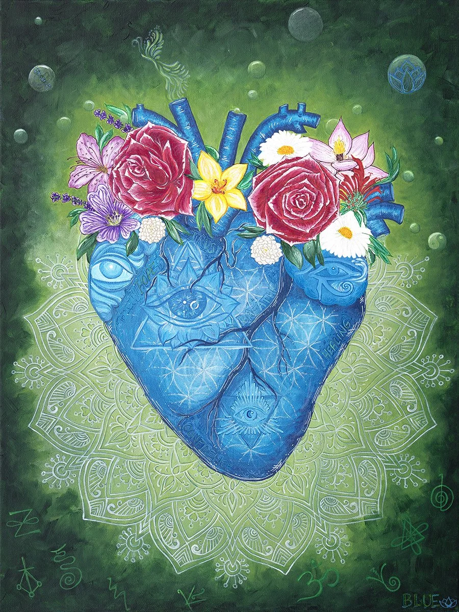 Awakening Plant medicine Artwork sacred geometry by blue lotus rising