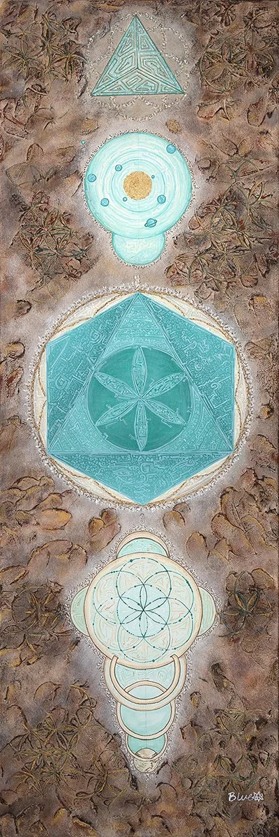 Awakening Plant medicine Artwork sacred geometry by blue lotus rising