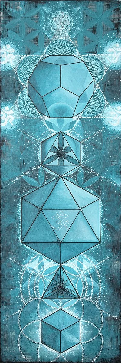 Awakening Plant medicine Artwork sacred geometry by blue lotus rising