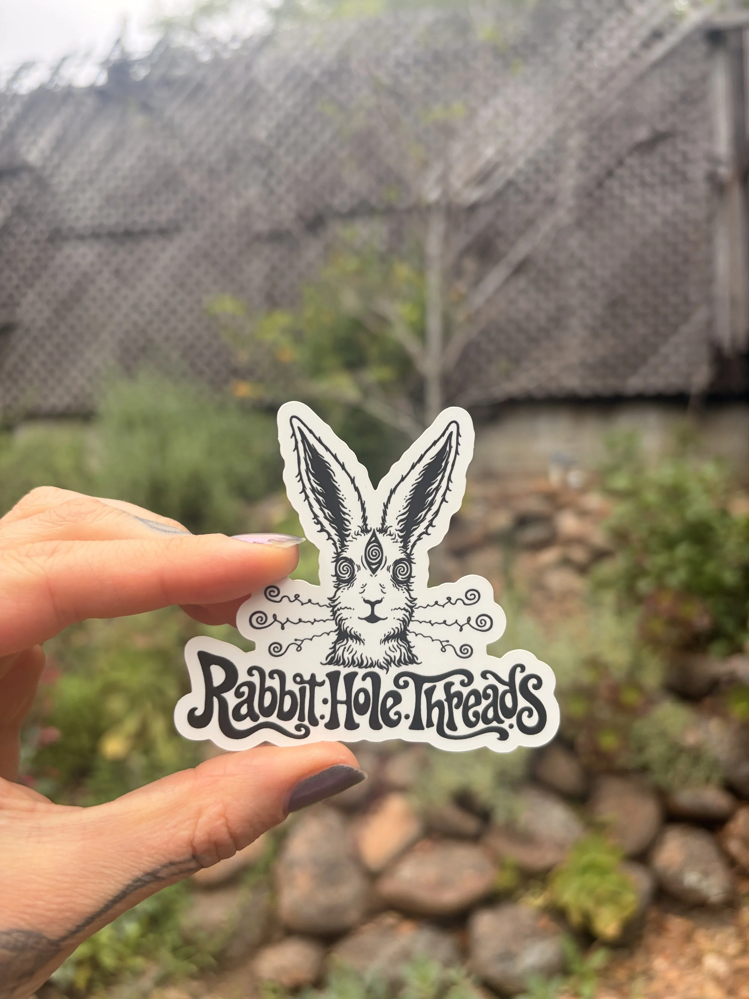 Rabbit Hole Threads Sticker