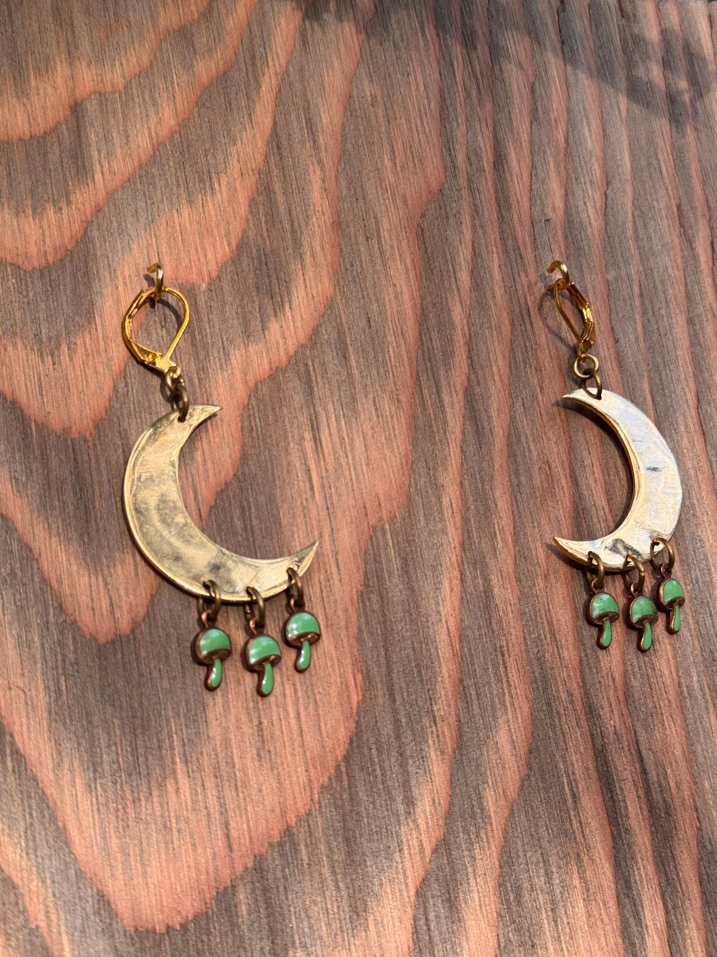 Moonshroom  | Dangle Earrings 🍄🌙 - 1.jpg