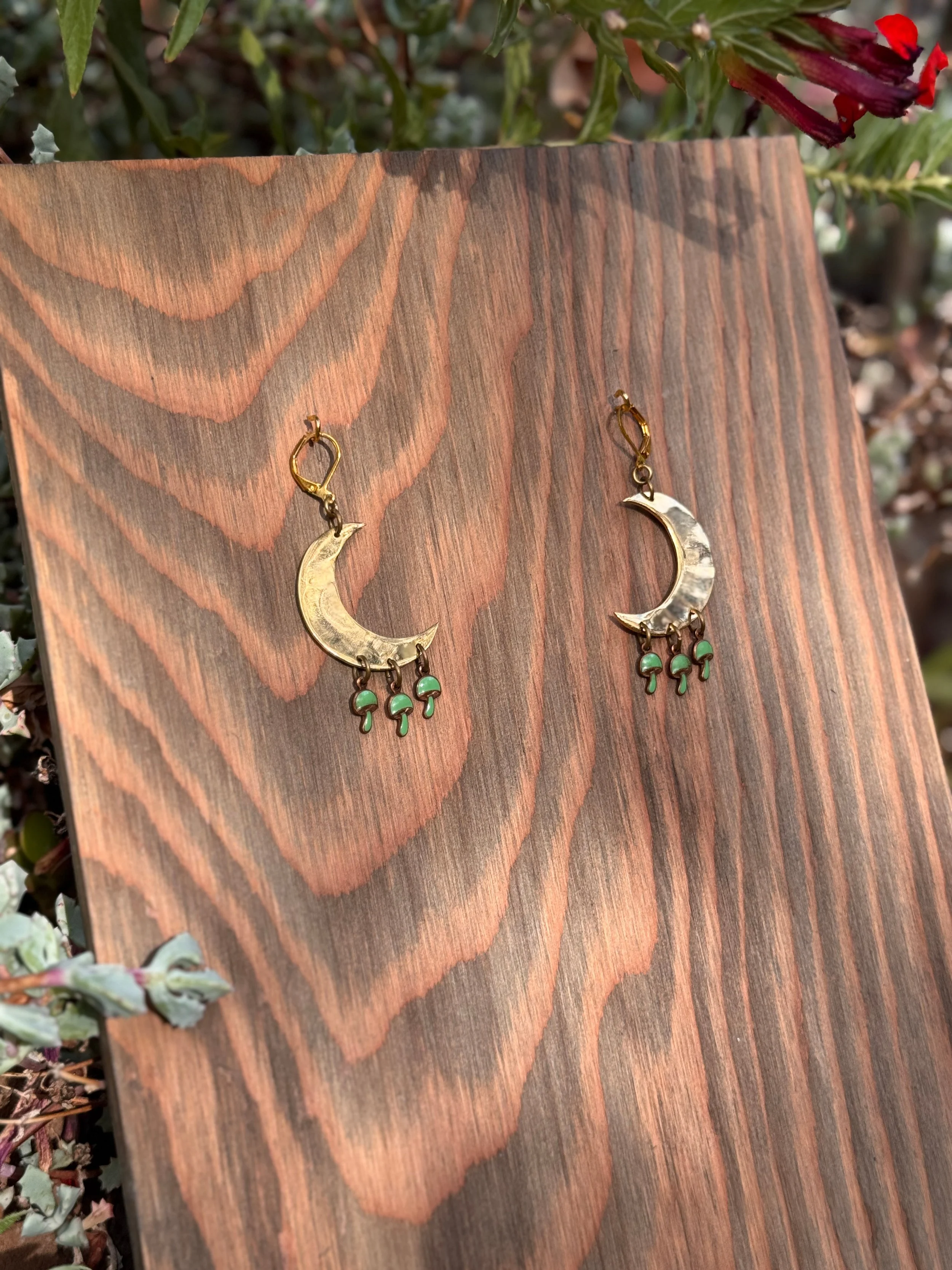 Moonshroom  | Dangle Earrings 🍄🌙