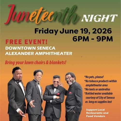 The Drifters free concert in Seneca for Juneteenth