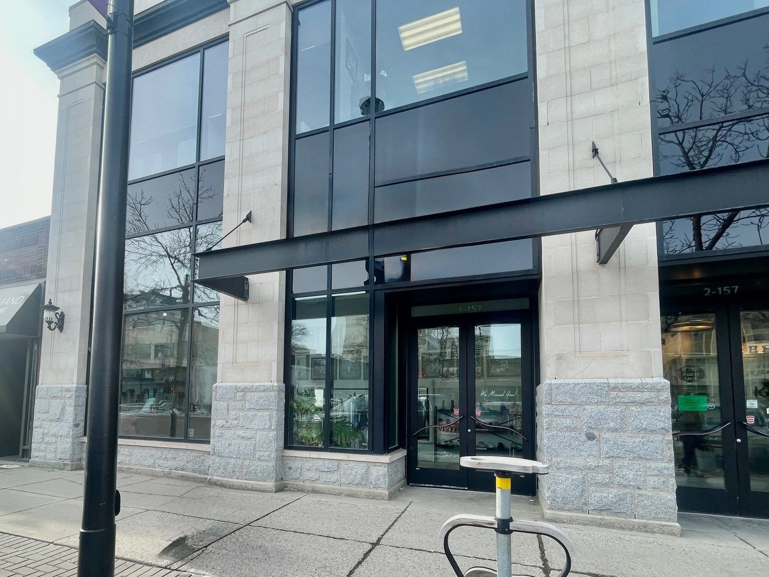 Newer building very well finished on busy street in downtown Saskatoon with small commercial premises for lease