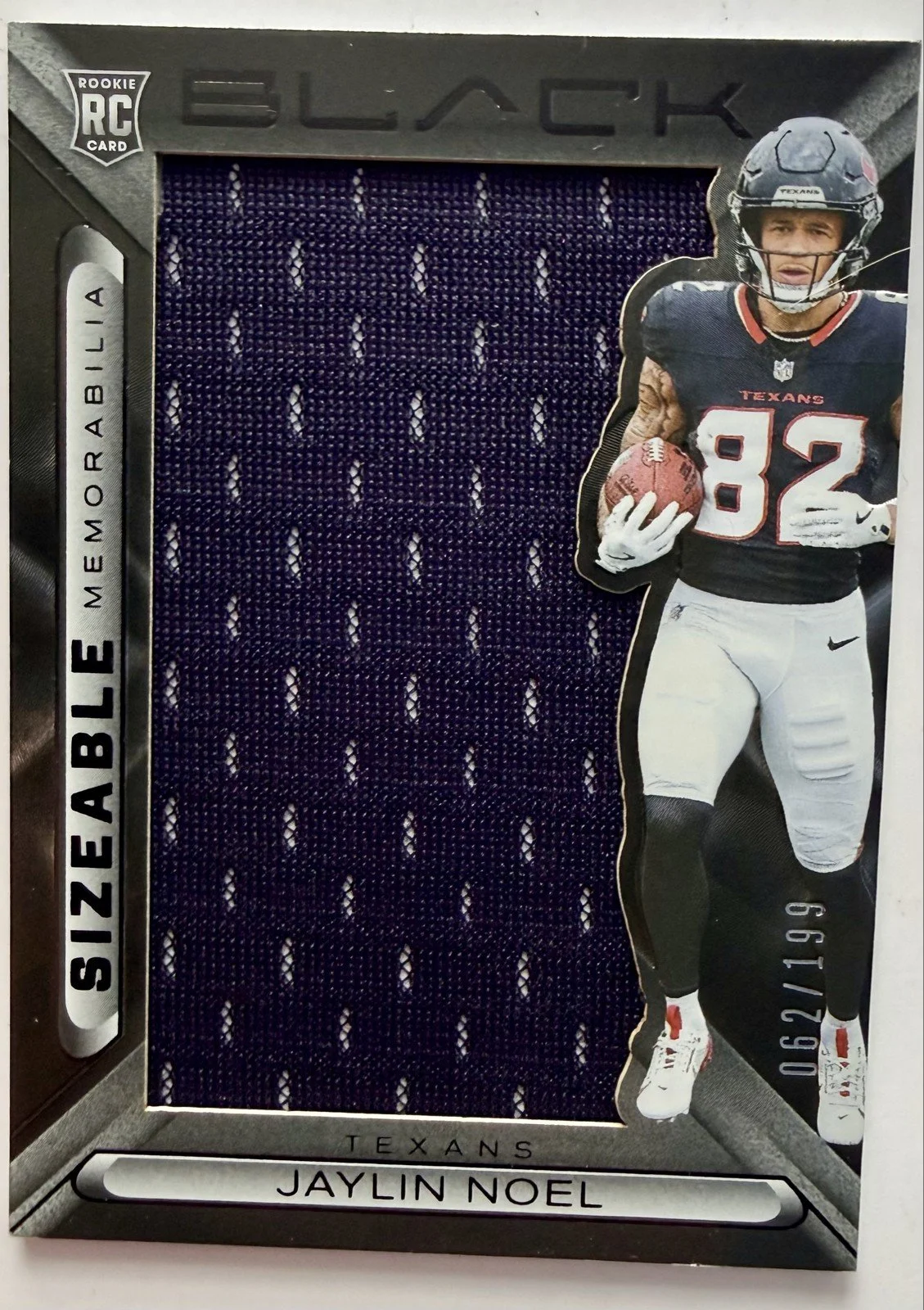 2025 Panini Black - Sizeable Rookie Memorabilia Jaylin Noel #SIZ-JNL /199 (MEM,