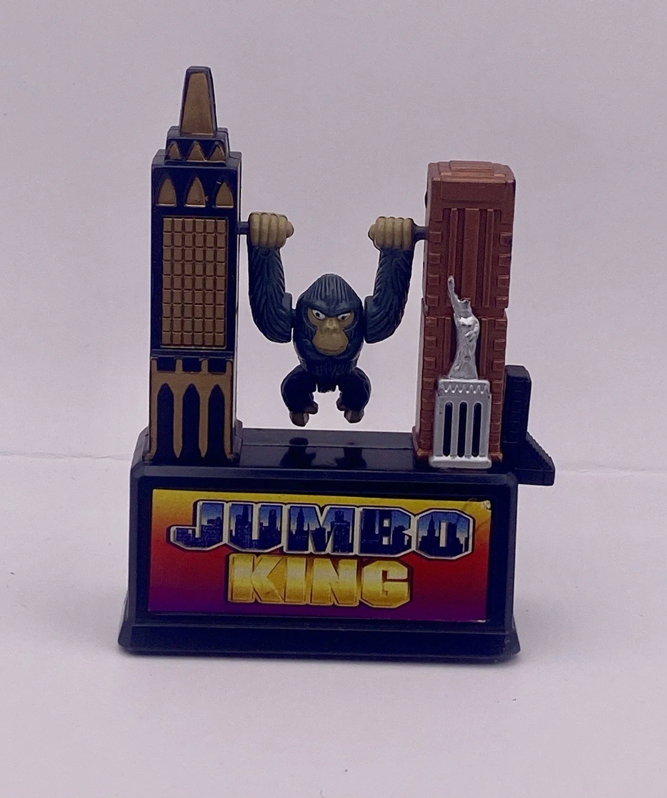 Vintage JUMBO KING Push Puppet Flip Toy Figure NYC KING Kong Statue Liberty Rare