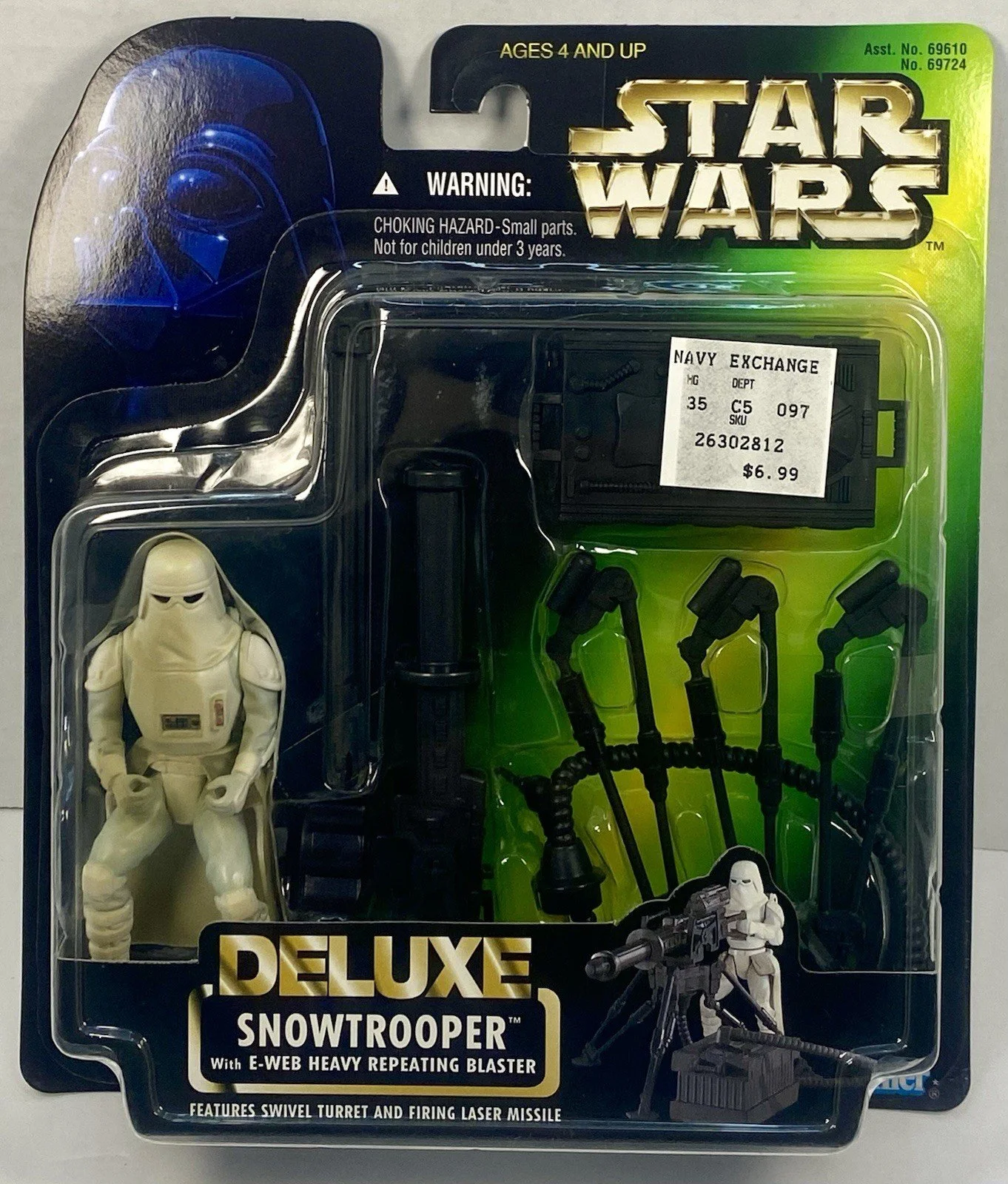 Star Wars Deluxe Snowtrooper Heavy Repeating Blaster Action Figure Kenner 1996